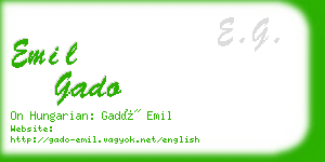 emil gado business card